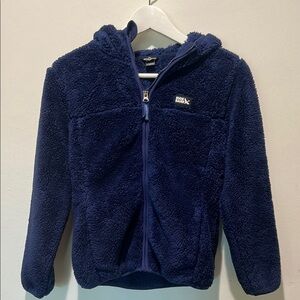 EDDIE BAUER Kids Fleece Full Zip Hoodie - Deep Blue Size 10/12
